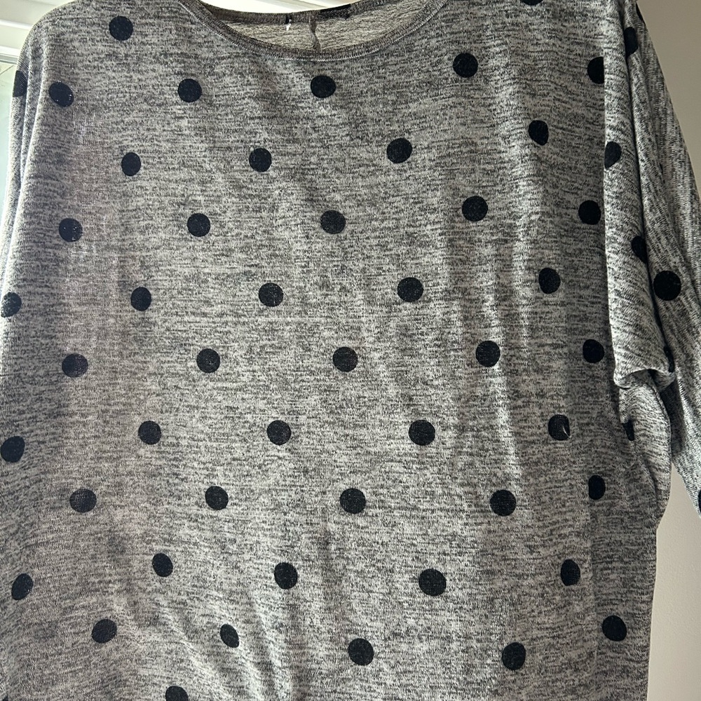 Gray Polka Dot Sweater